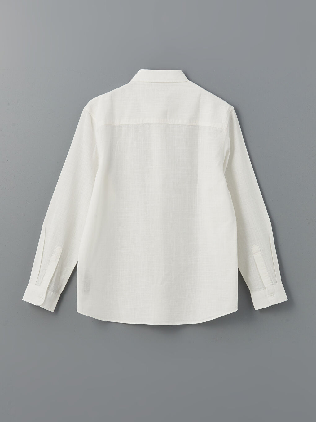 Regular Fit Long Sleeve Linen Blend Men's Shirt -S56002Z8-R9J