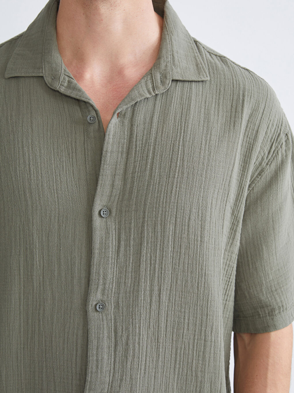 Ерлерге арналған стандартты пішім мақта қысқа жең жейде-2