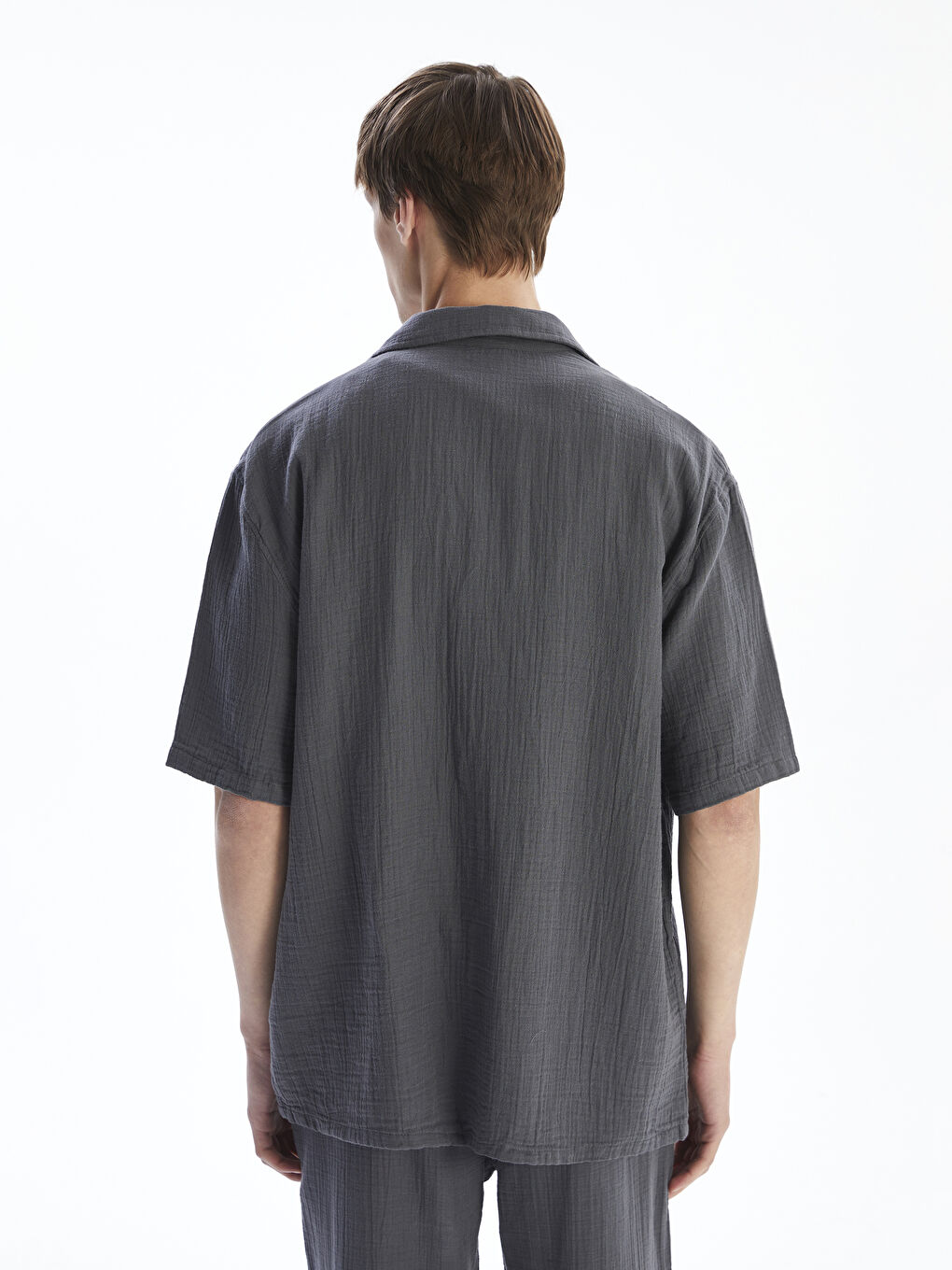 XSIDE Relaxed Fit Muslin Men's Shirt -S56005Z8-YRH