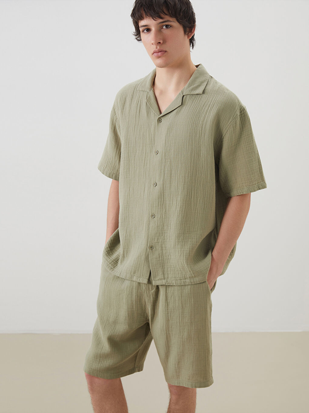 Man KHAKI Shirt -S56005Z8-YAG