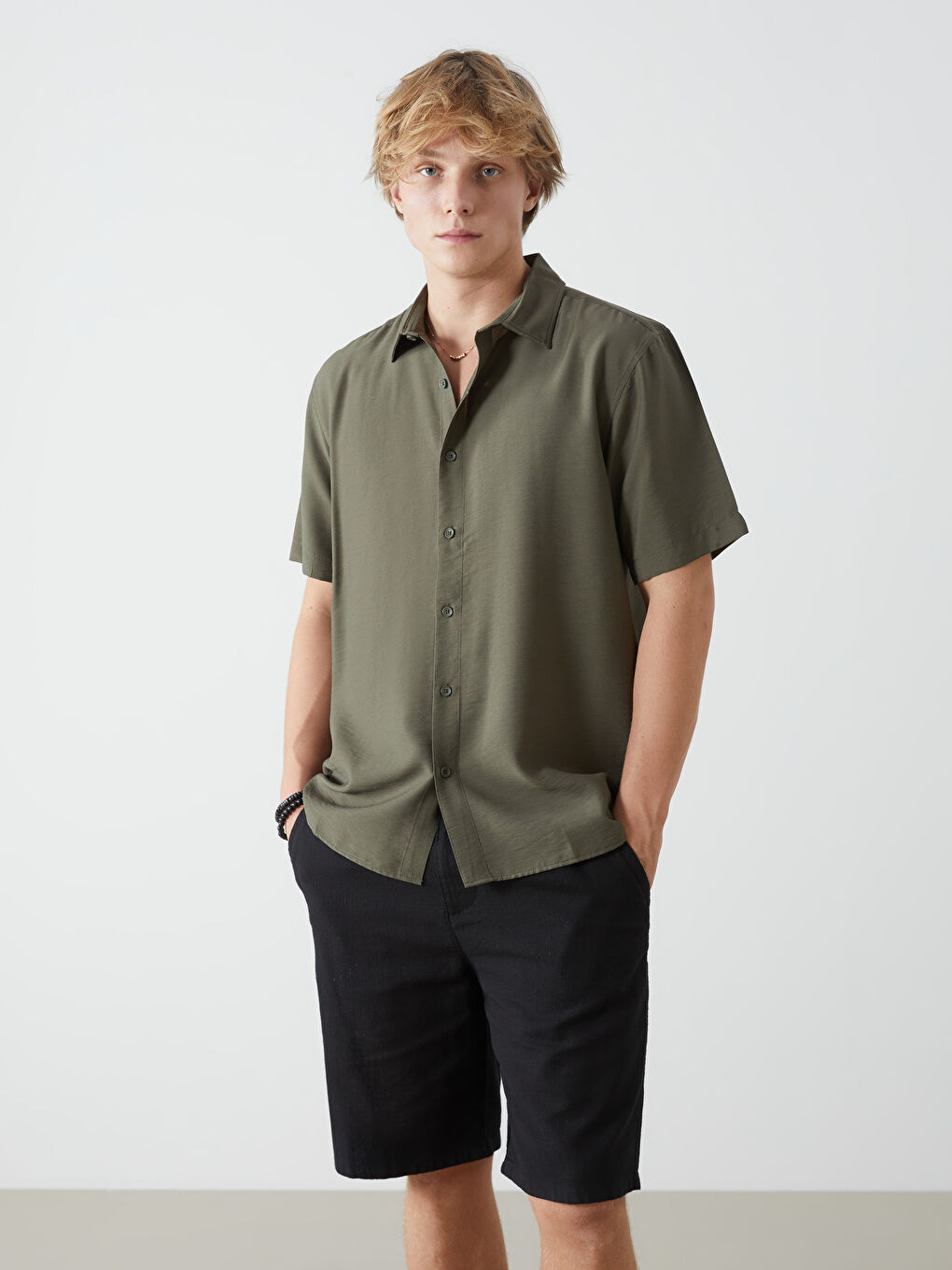 Regular Fit Short Sleeve Men's Shirt
