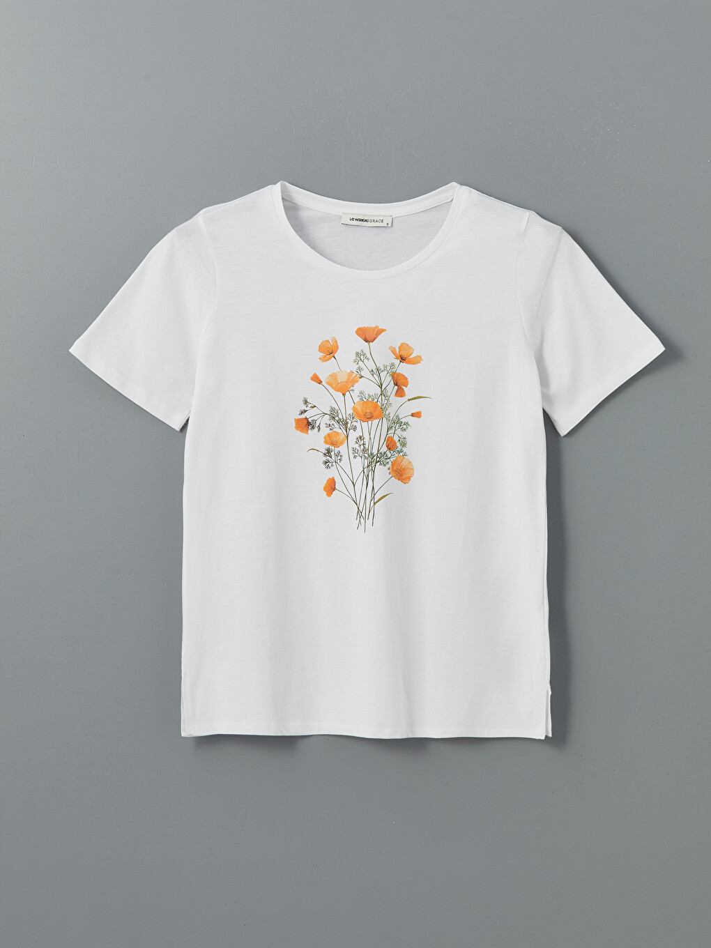 Tricou Guler Rotund Floral Jerseu Pentru Femei-4