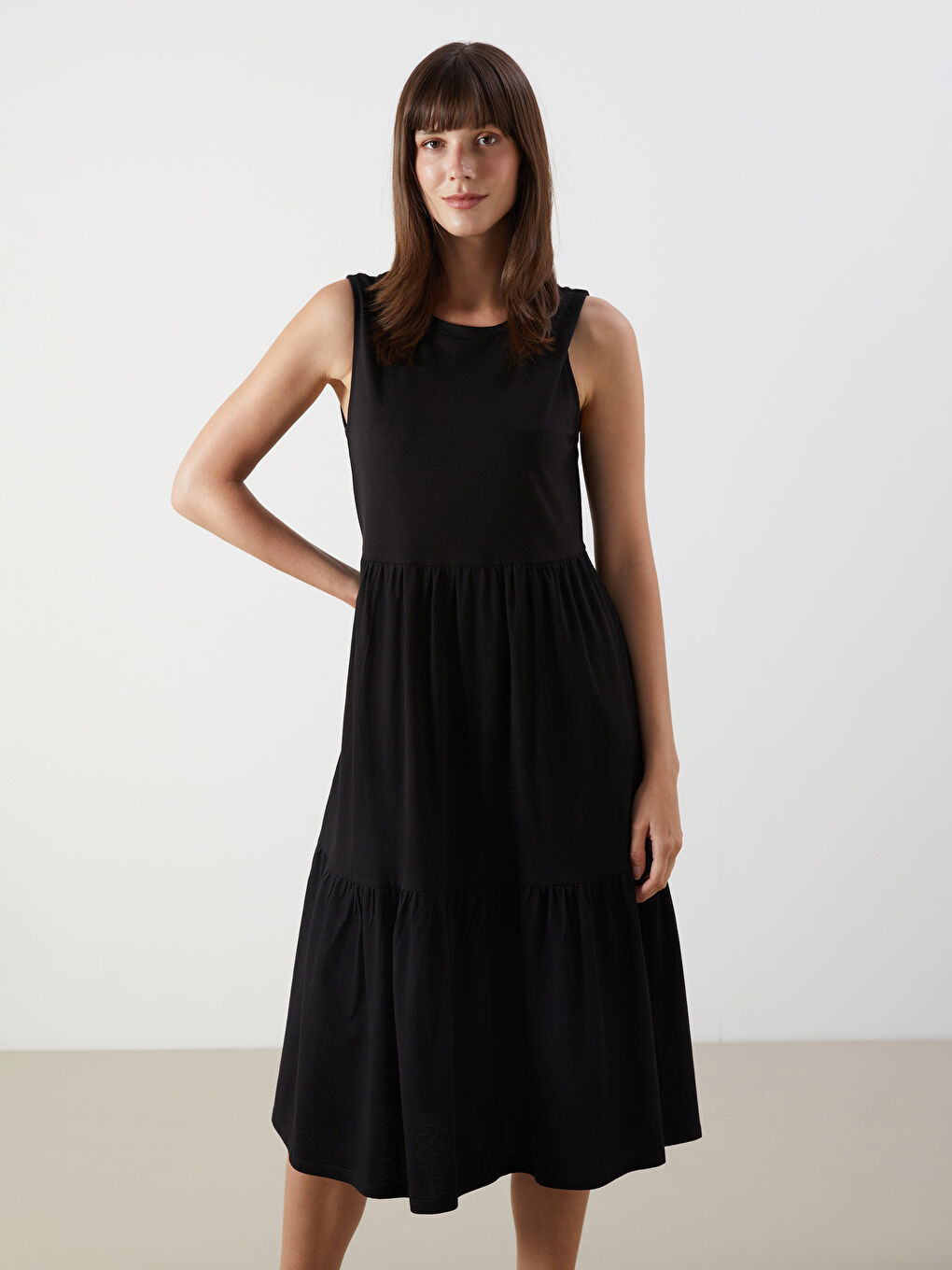 LCW Comfort Woman BLACK Dress -S56017Z8-CVL