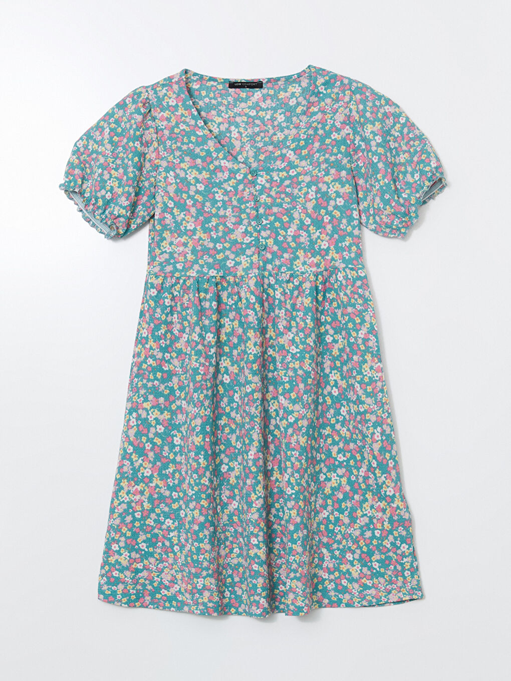V-Neck Floral Mini Dress -S56019Z8-LRR