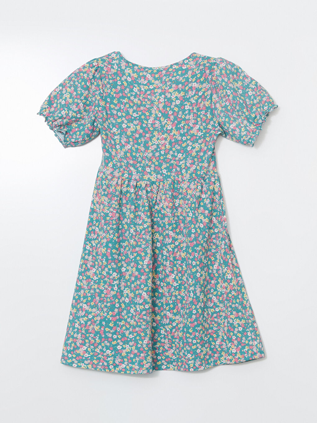 V-Neck Floral Mini Dress -S56019Z8-LRR