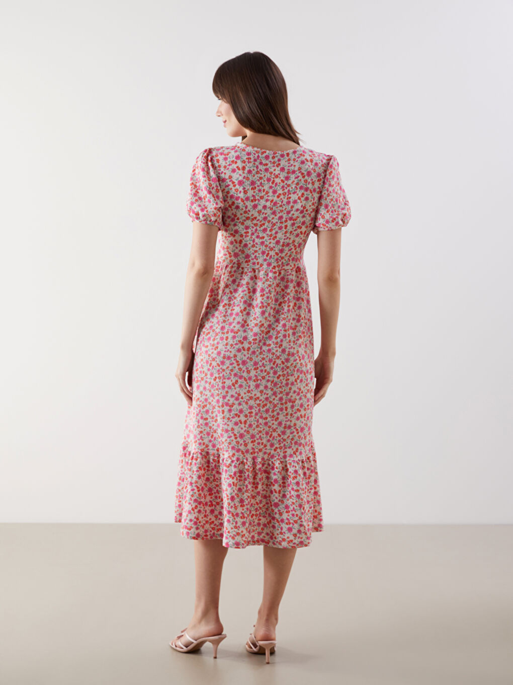 V Neck Floral Women's Dress -S56020Z8-LT9