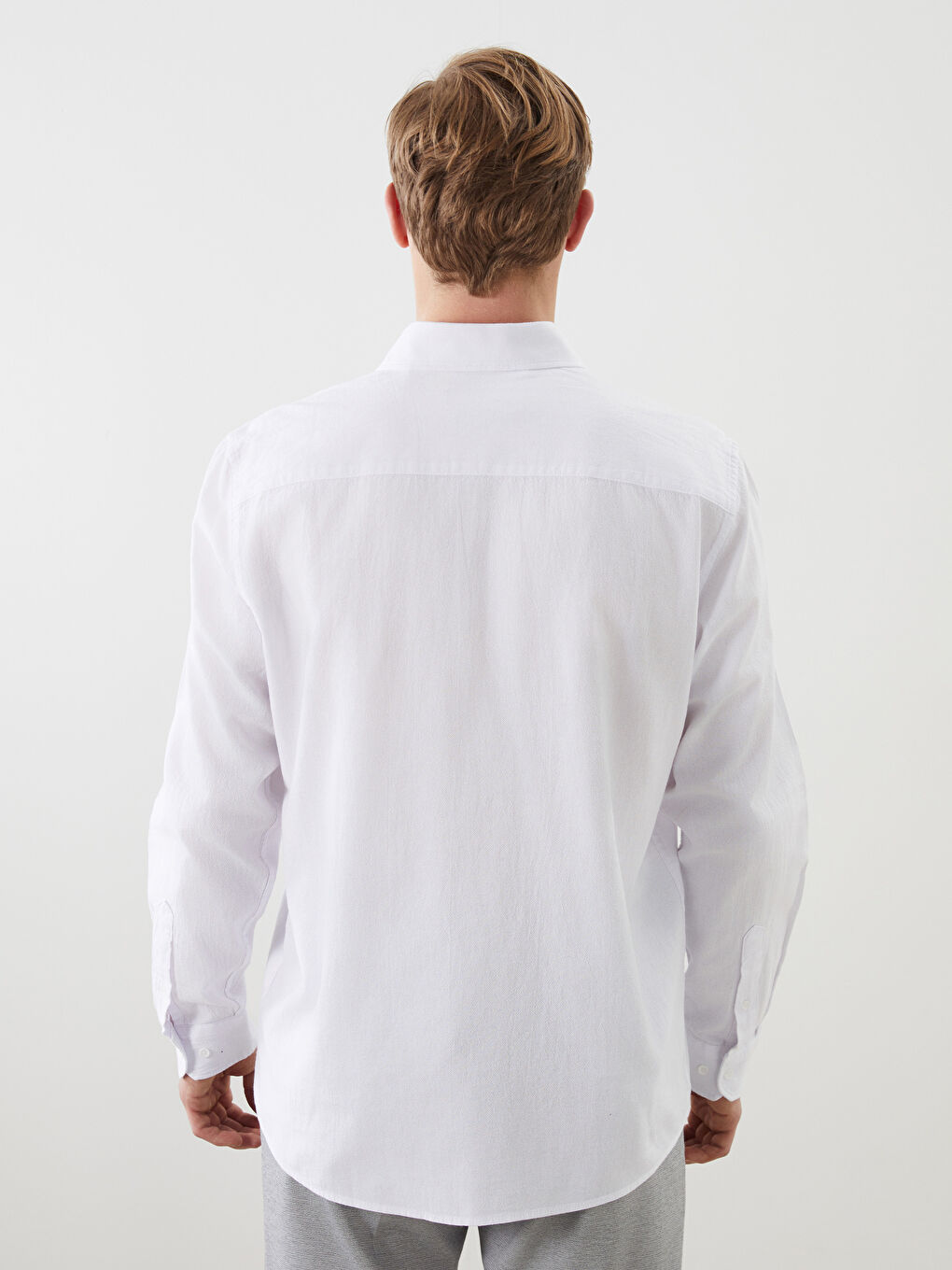 Muška košulja dugih rukava slim fit od dobby tkanine -S56026Z8-Q6K