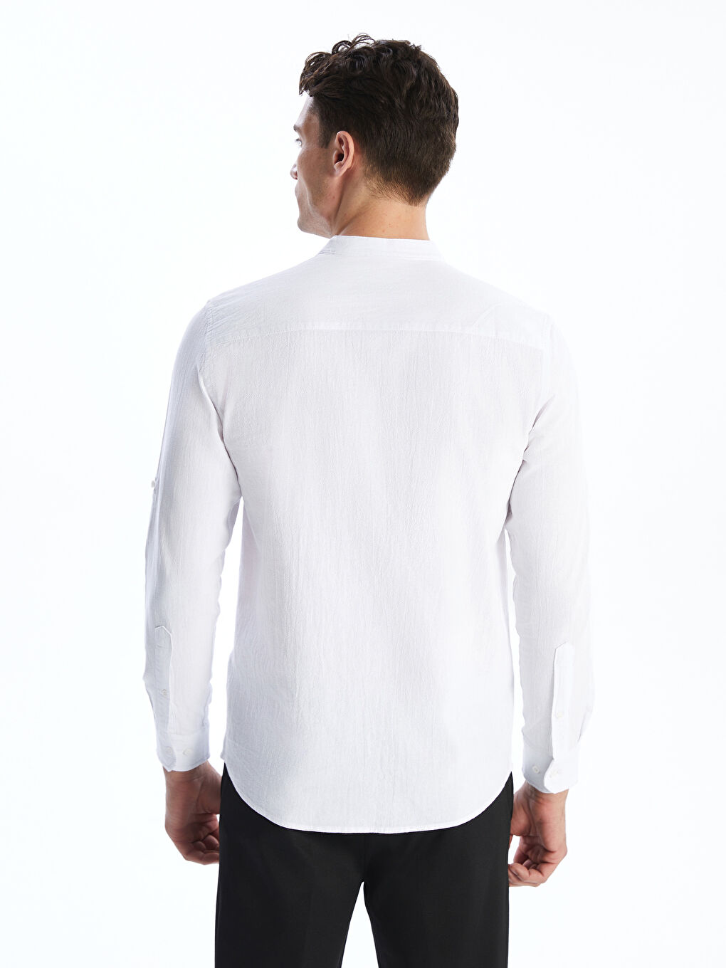 Muška košulja dugih rukava slim fit od dobby tkanine -S56028Z8-Q6K