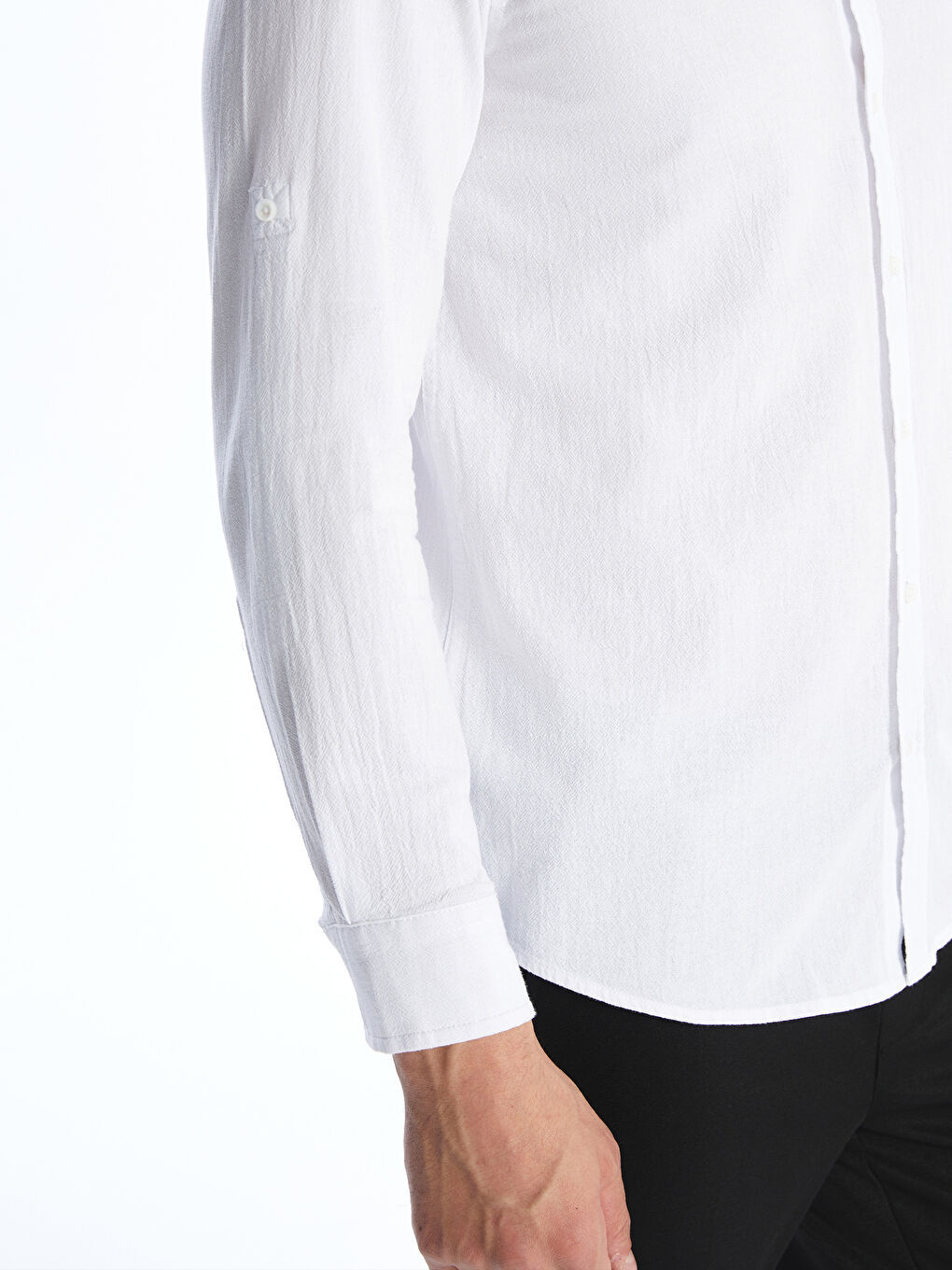 Muška košulja dugih rukava slim fit od dobby tkanine -S56028Z8-Q6K