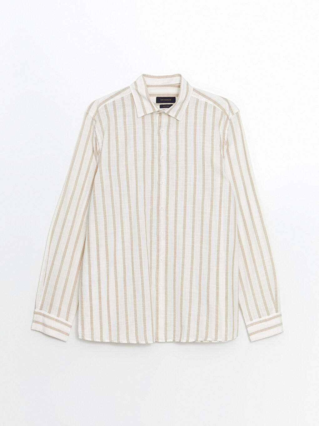 LC WAIKIKI Slim Fit Long Sleeve Striped Poplin Men's Shirt -S56029Z8-LE8