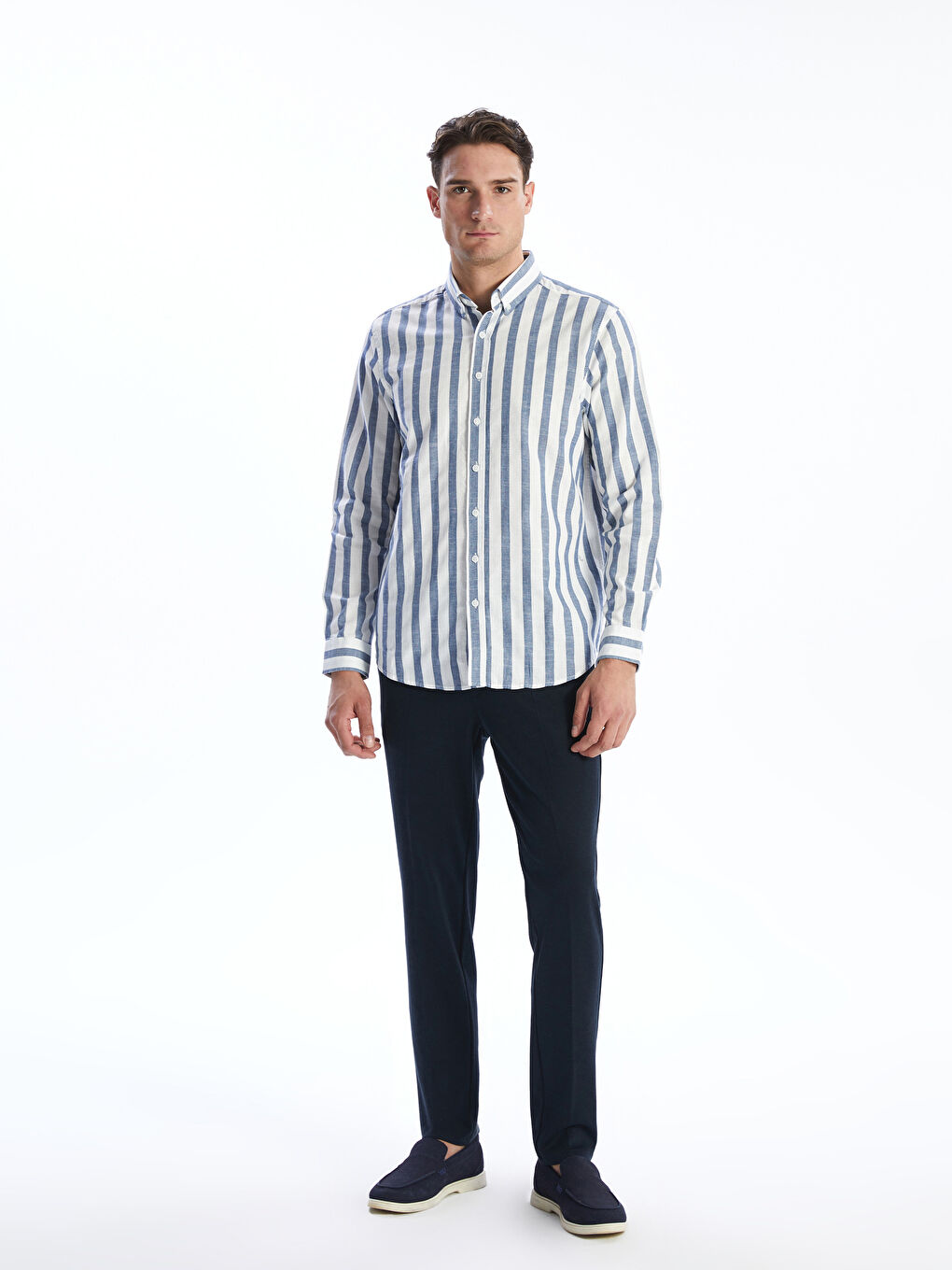 Košulja na pruge dugi rukav - regular fit -S56031Z8-LGB