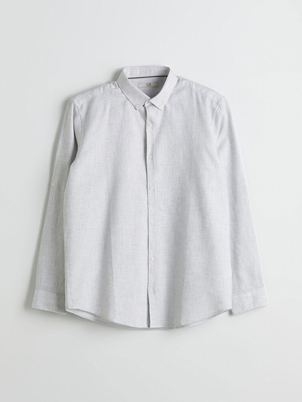 Slim Fit Long Sleeve Dobby Men's Shirt -S56034Z8-CUZ