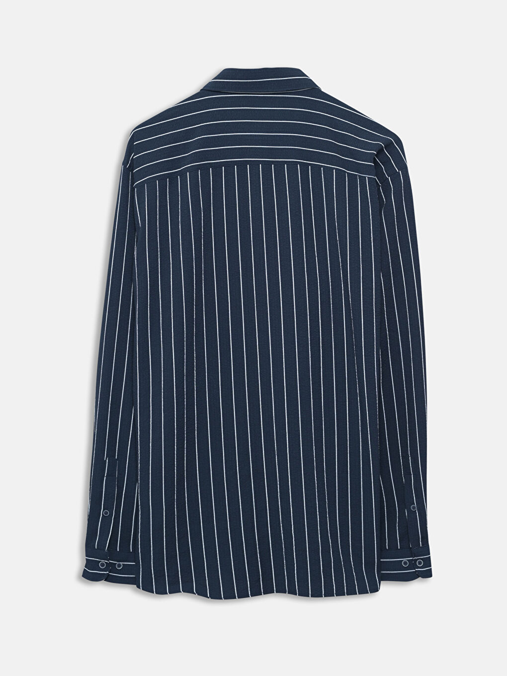 Slim fit muška prugasta košulja sa dugim rukavima -S56036Z8-LGS