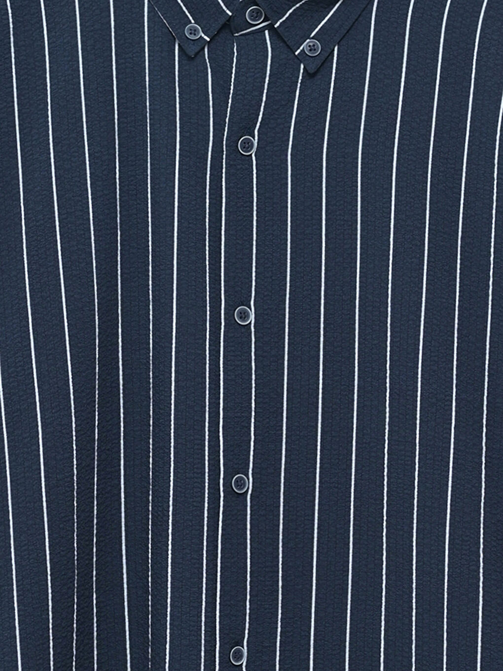 Slim fit muška prugasta košulja sa dugim rukavima -S56036Z8-LGS