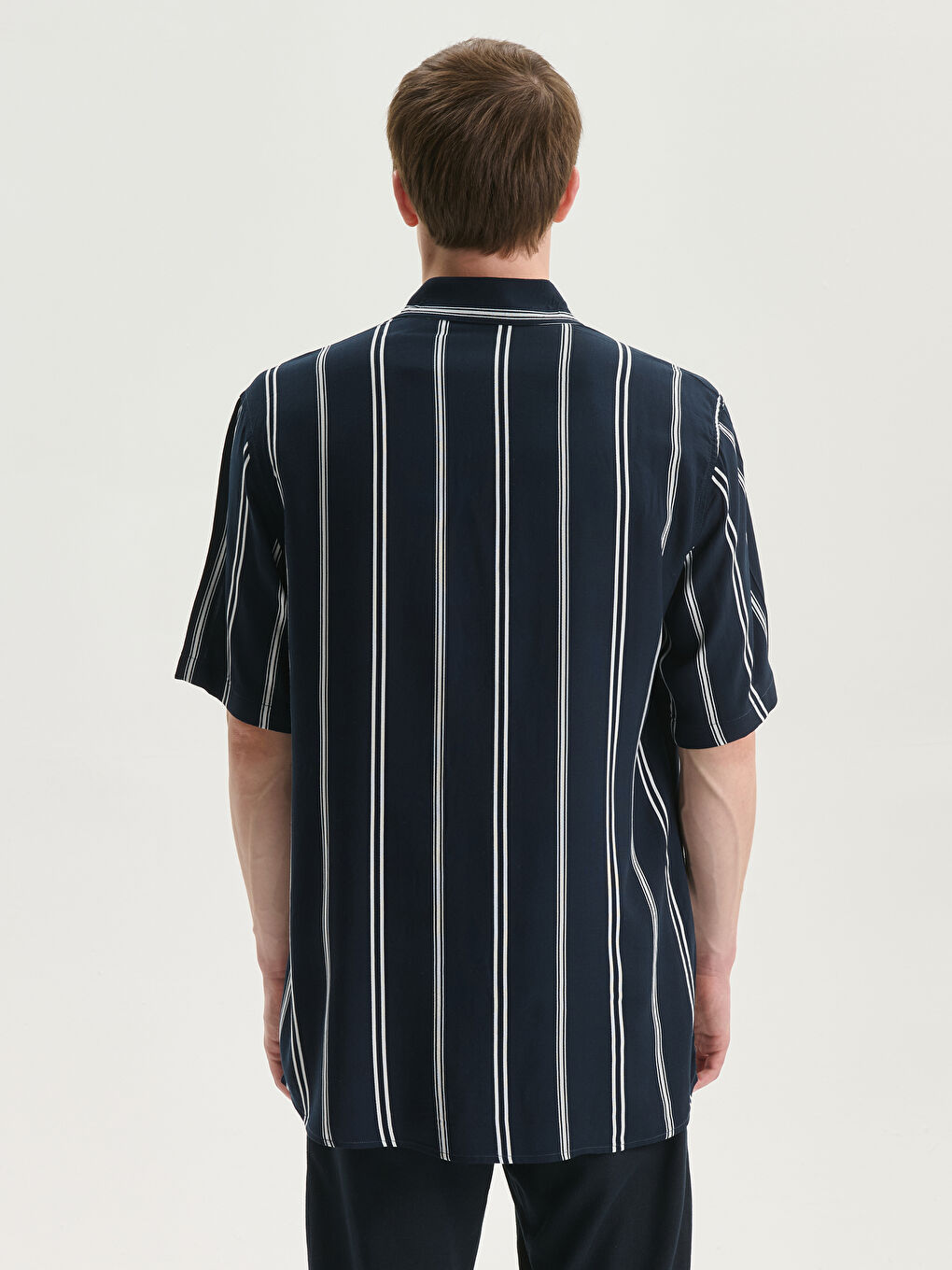 Regular fit muška prugasta košulja kratkih rukava -S56046Z8-LGS