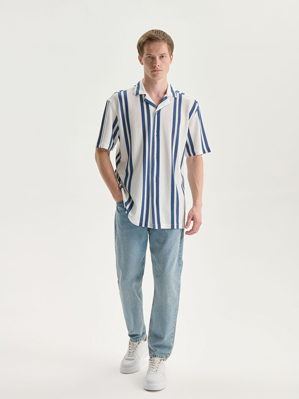 LCW Vision قميص أزرق رجل -S56049Z8-LEN