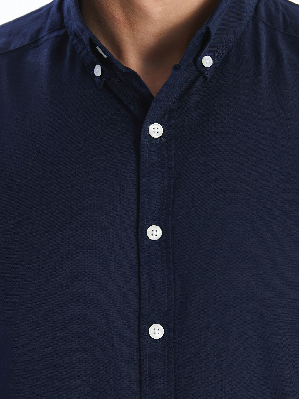 Slim Fit Long Sleeve Oxford Men's Shirt -S56052Z8-RFH