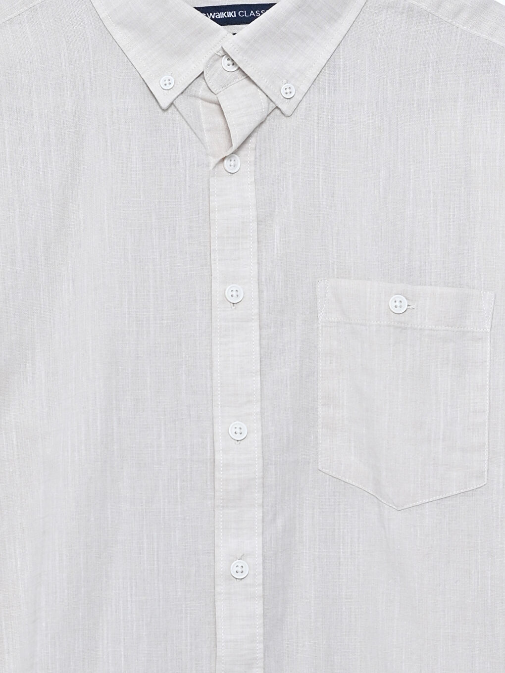 LC Waikiki Regular Fit Linen Blend Men's Shirt -S56053Z8-CZB