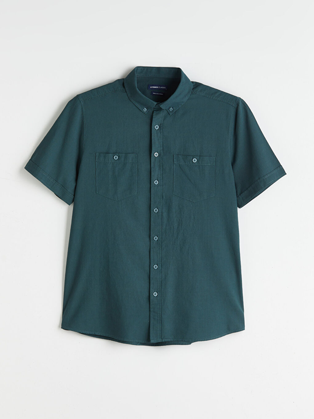 Regular Fit Short Sleeve Linen-Look Men's Shirt -S56055Z8-H9W