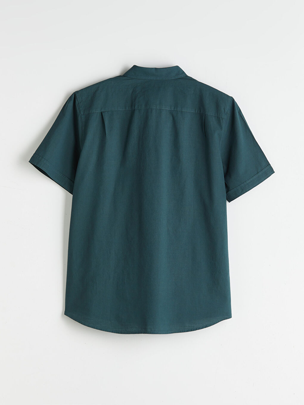 Regular Fit Short Sleeve Linen-Look Men's Shirt -S56055Z8-H9W