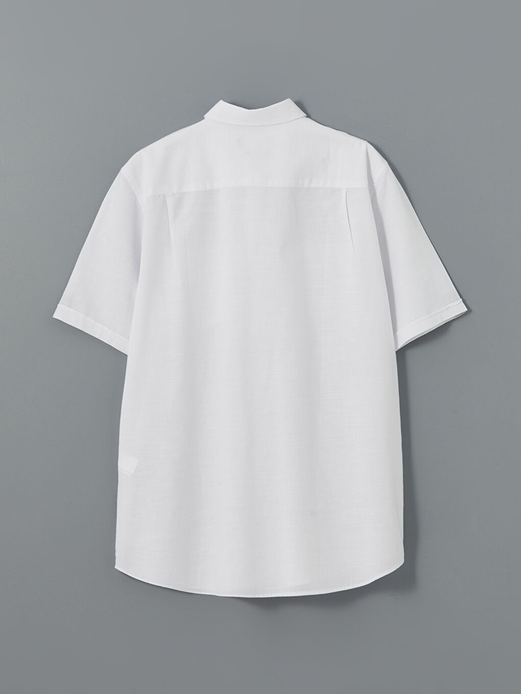 Regular Fit Short Sleeve Poplin Men's Shirt -S56055Z8-Q6K