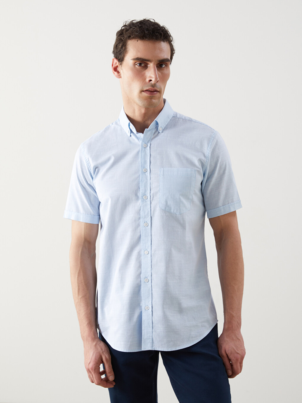 Regular Fit Poplin Cepli Erkek Gömlek