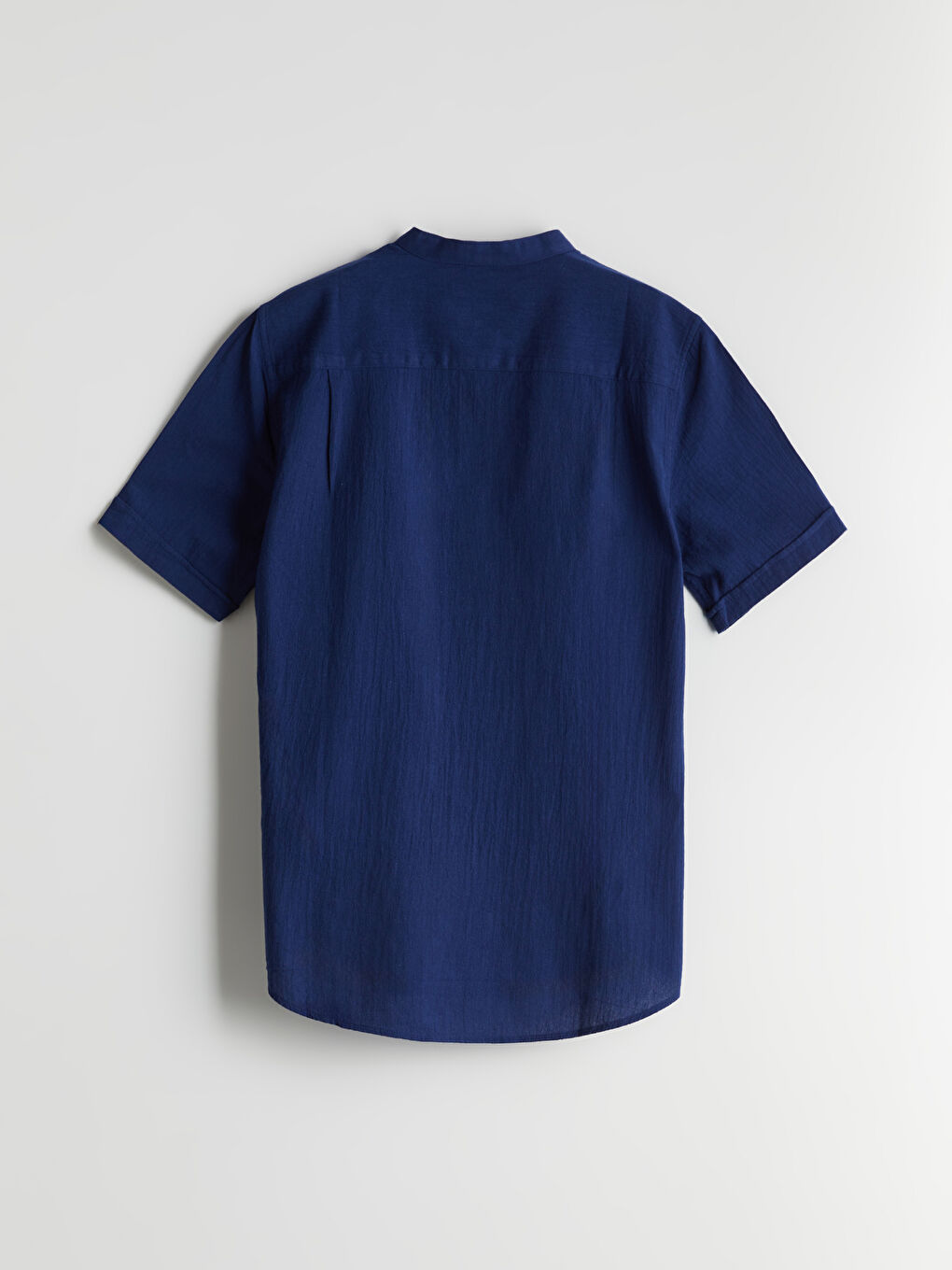 Regular Fit Grandad Collar Short Sleeve Men's Shirt -S56061Z8-CS6