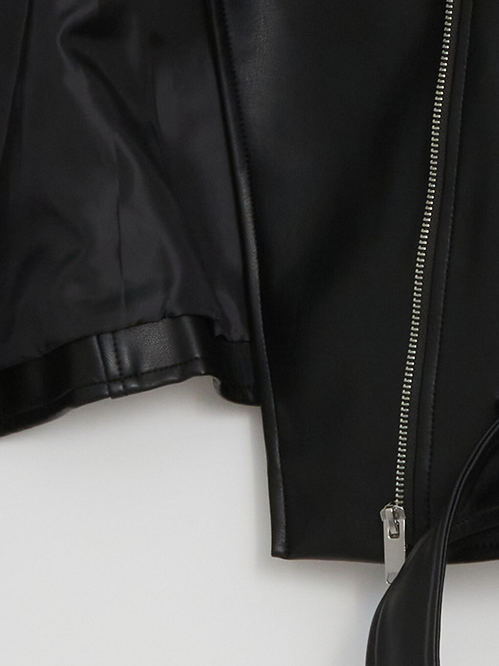 Biker Neck Women's Faux Leather Jacket -S56073Z8-CVL