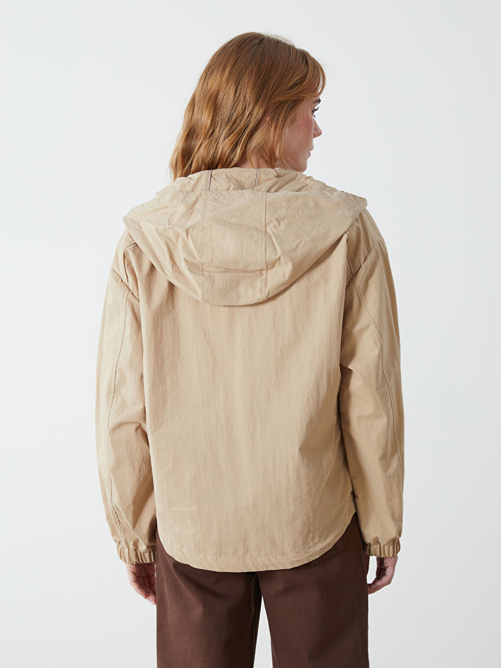 Hooded Plain Oversize Women's Trench Coat -S56091Z8-Q7H