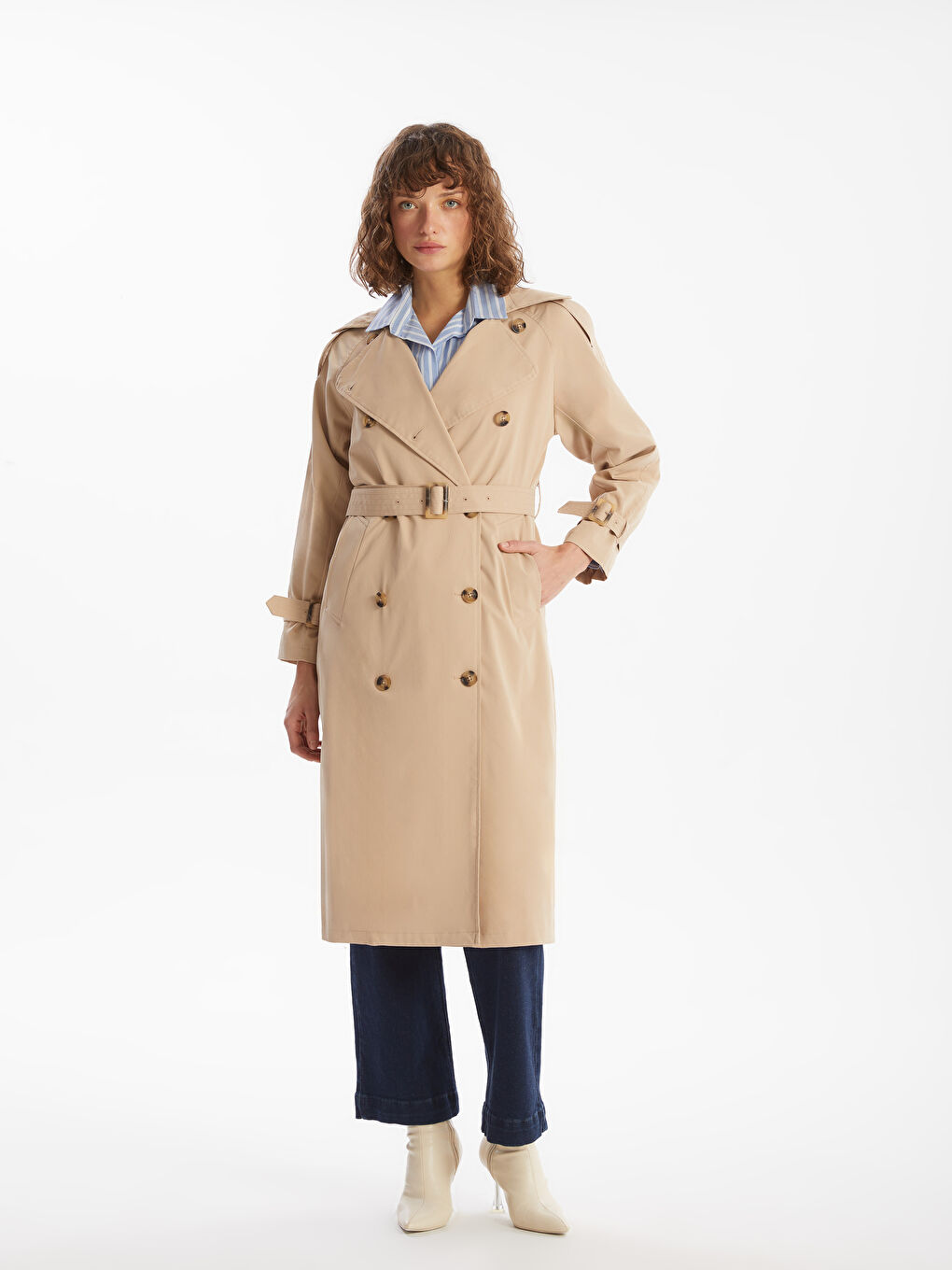 Jacket Collar Oversize Women's Trench Coat -S56095Z8-RFC