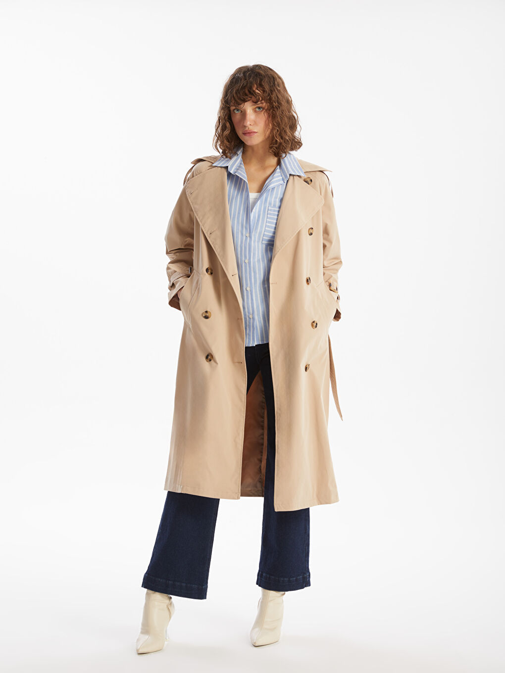 Jacket Collar Oversize Women's Trench Coat -S56095Z8-RFC
