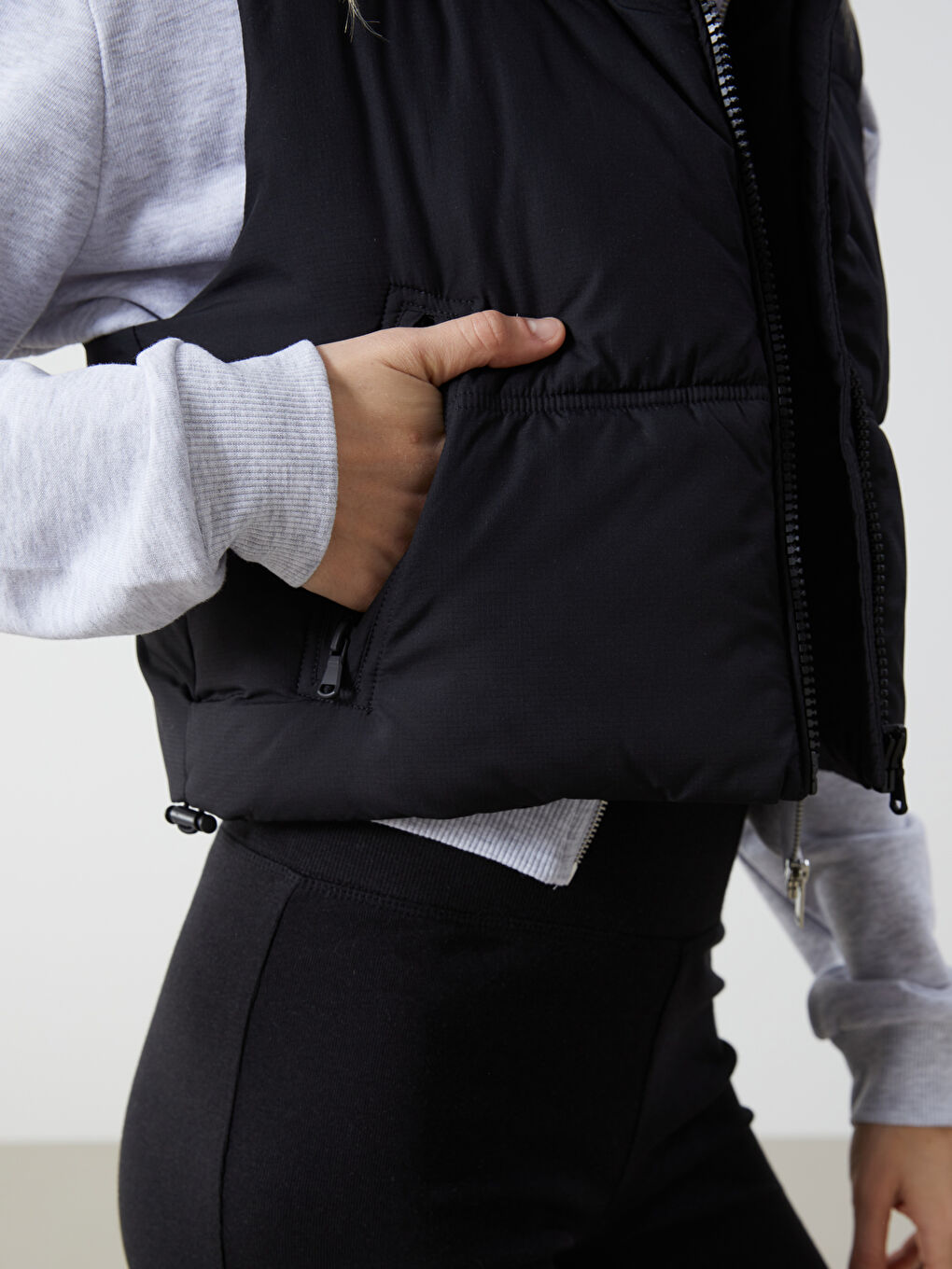 XSIDE Dik Yaka Crop Kadın Şişme Yelek -S56100Z8-CVL