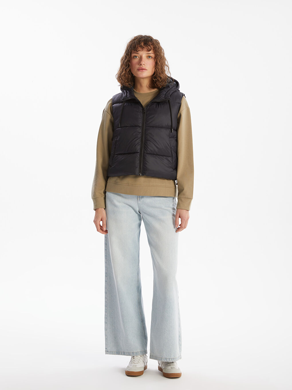 Women's Inflatable Vest With Hood -S56102Z8-CVL