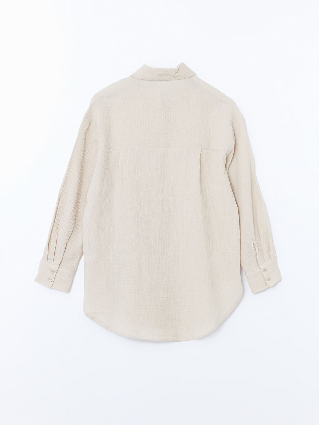 Oversize Textured Women's Shirt -S56116Z8-RQP