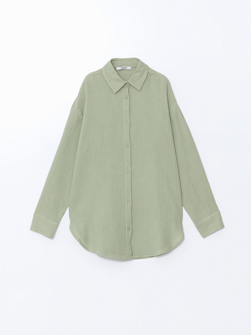 Oversize Textured Women's Shirt -S56116Z8-VKZ