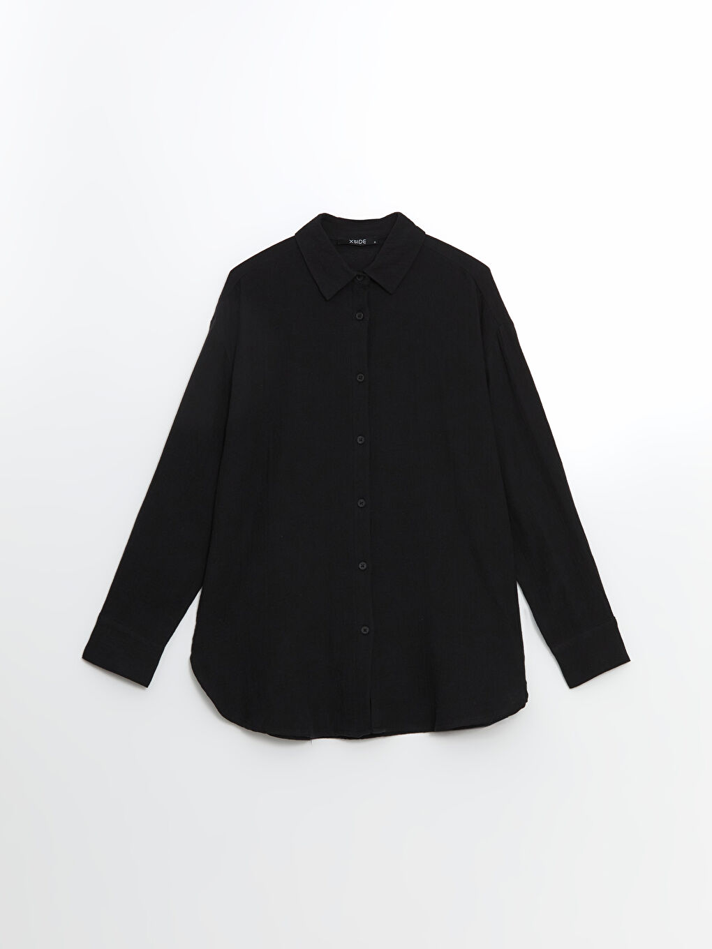 Oversize Textured Women's Shirt -S56116Z8-CVL