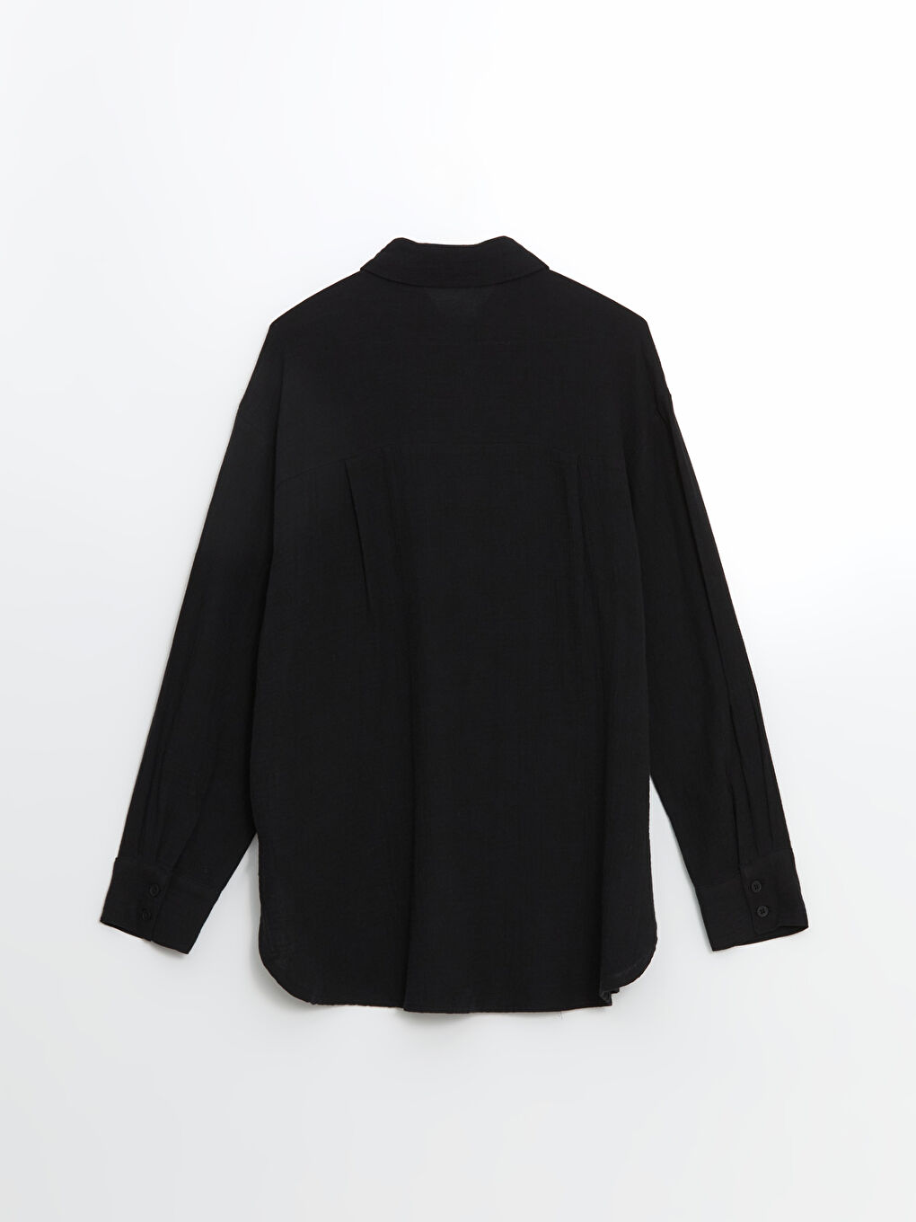 Oversize Textured Women's Shirt -S56116Z8-CVL