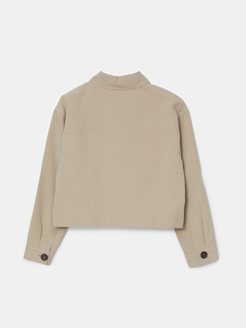 Collared Neck Linen Blend Women's Jacket -S56117Z8-YSB