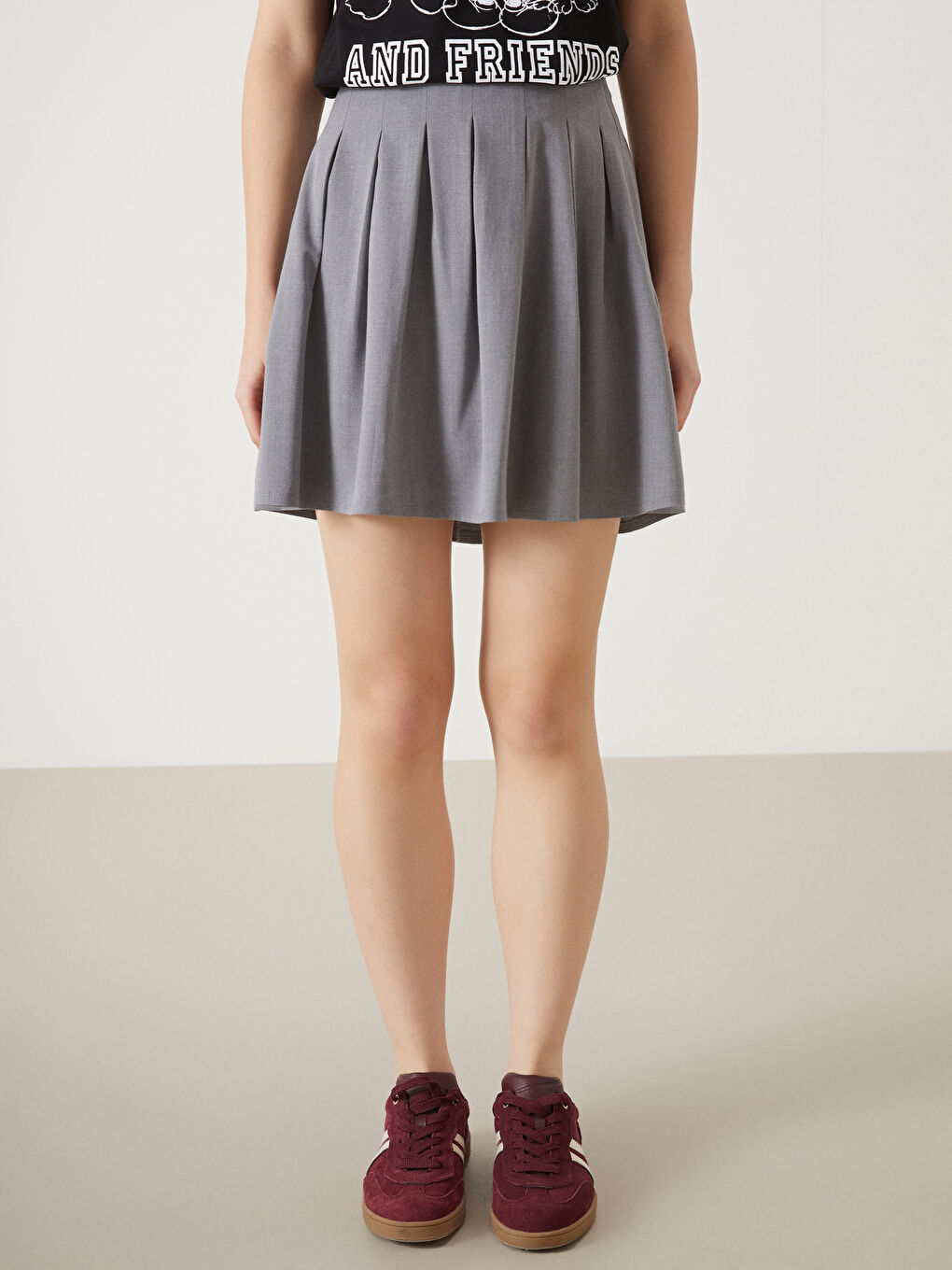 ზიპიანი წელის ქალებისთვის პლისირებული ქვედაბოლო-1