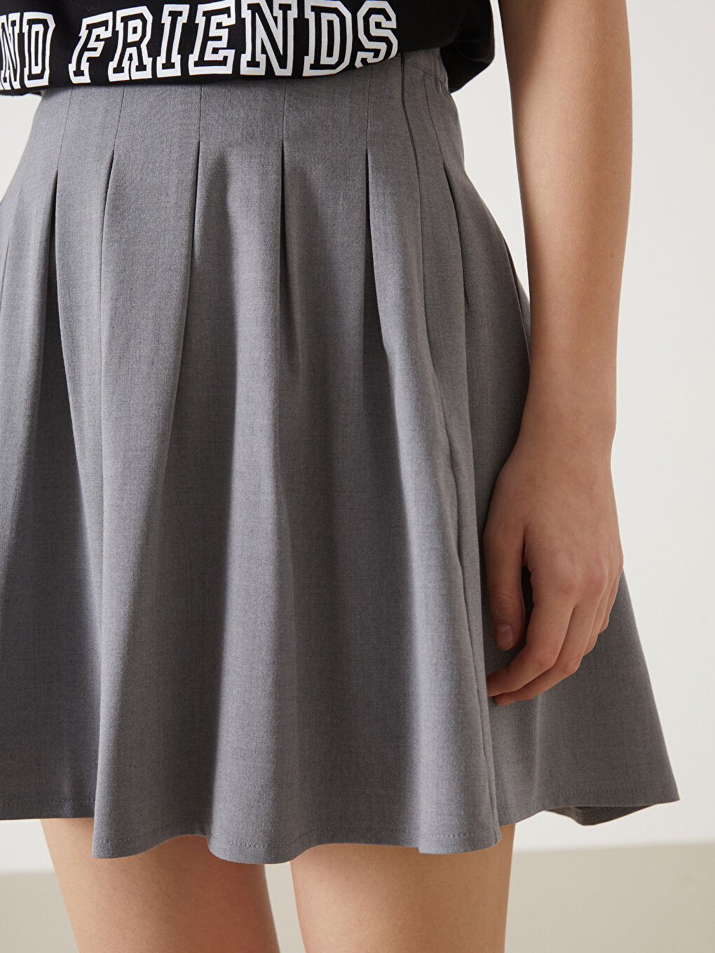 ზიპიანი წელის ქალებისთვის პლისირებული ქვედაბოლო-2