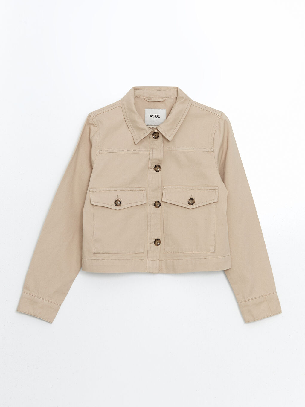 Shirt Collar Twill Women's Jacket -S56121Z8-SXC