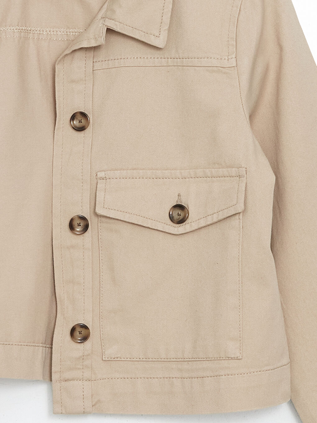 Shirt Collar Twill Women's Jacket -S56121Z8-SXC