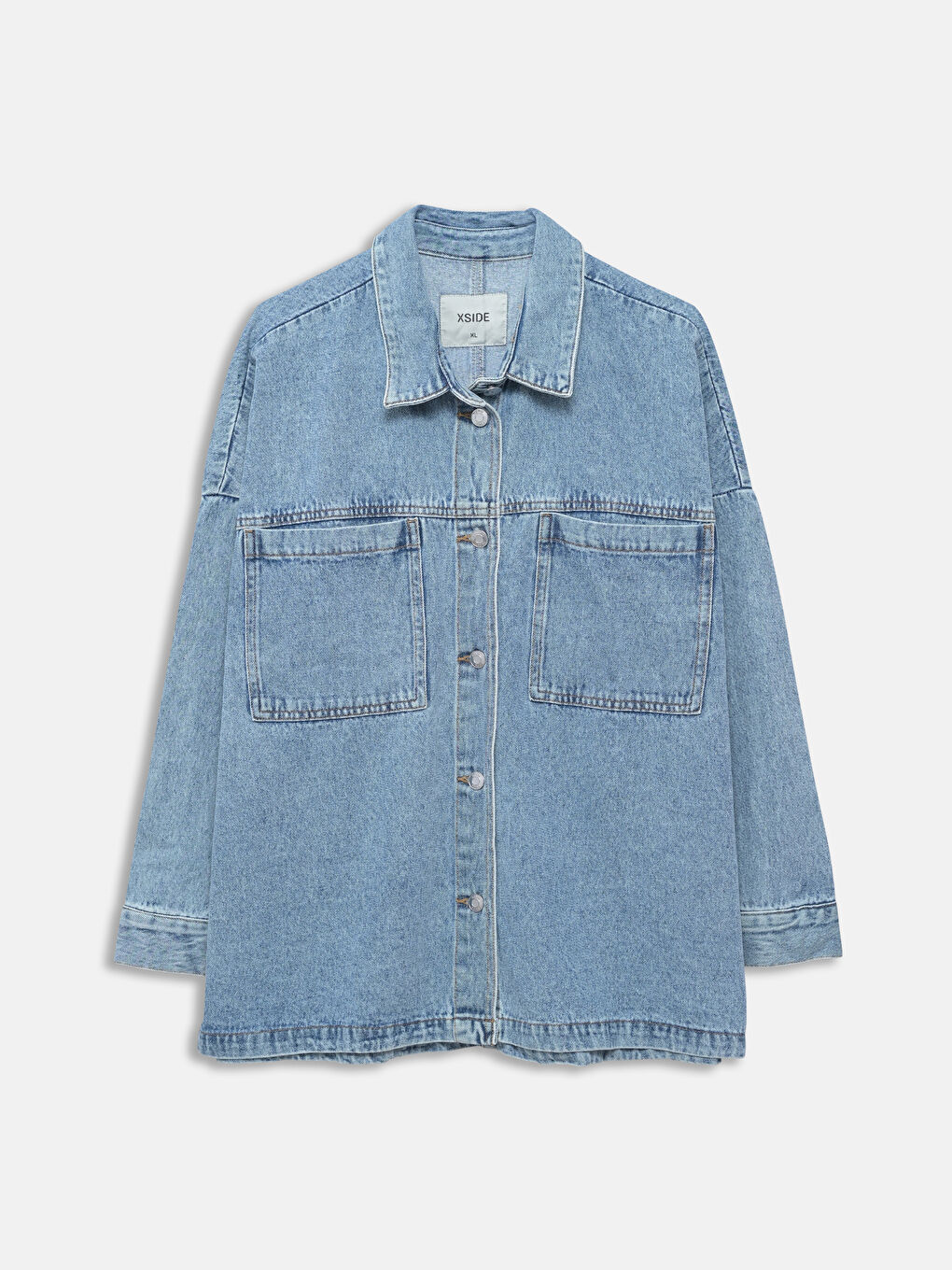Collared Neck Women's Denim Jacket -S56130Z8-Q6L