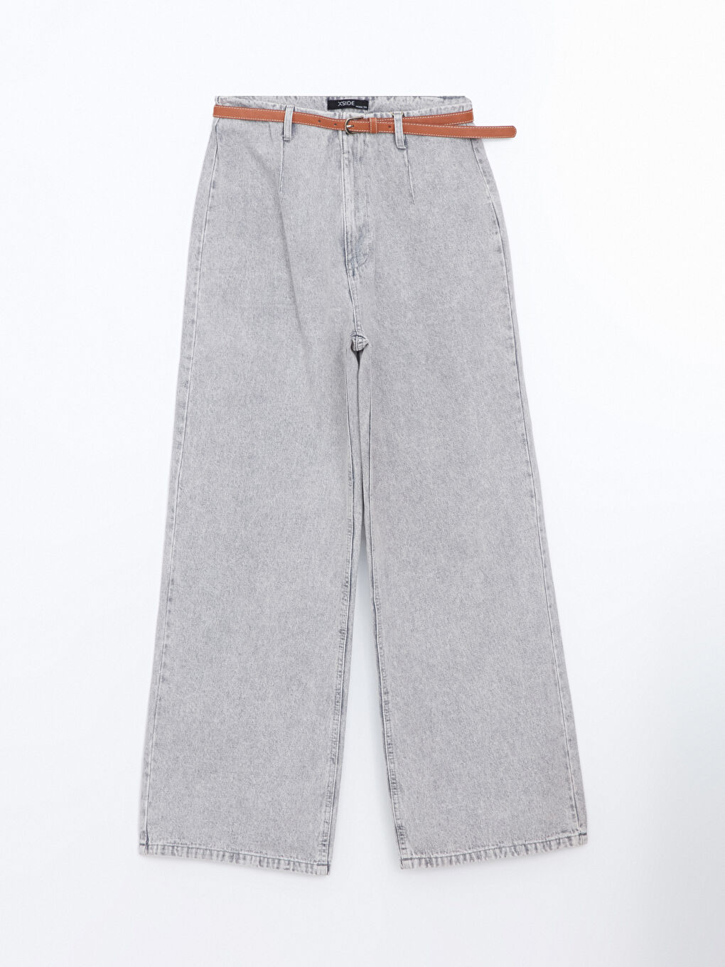 High Waisted Belted Wideleg Women's Jeans -S56170Z8-KAV