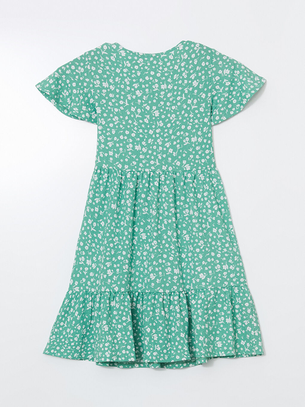 LCW Comfort Crew Neck Floral Women's Mini Dress -S56183Z8-LRR