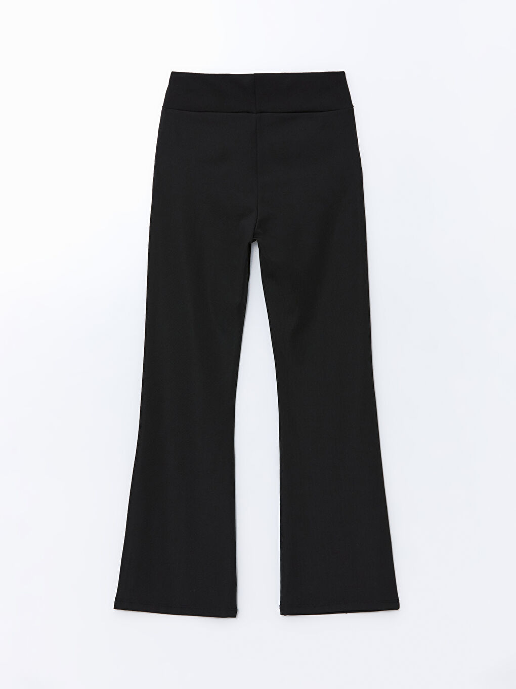 Siyah Beli Lastikli İspanyol Paça Kız Çocuk Tayt-1