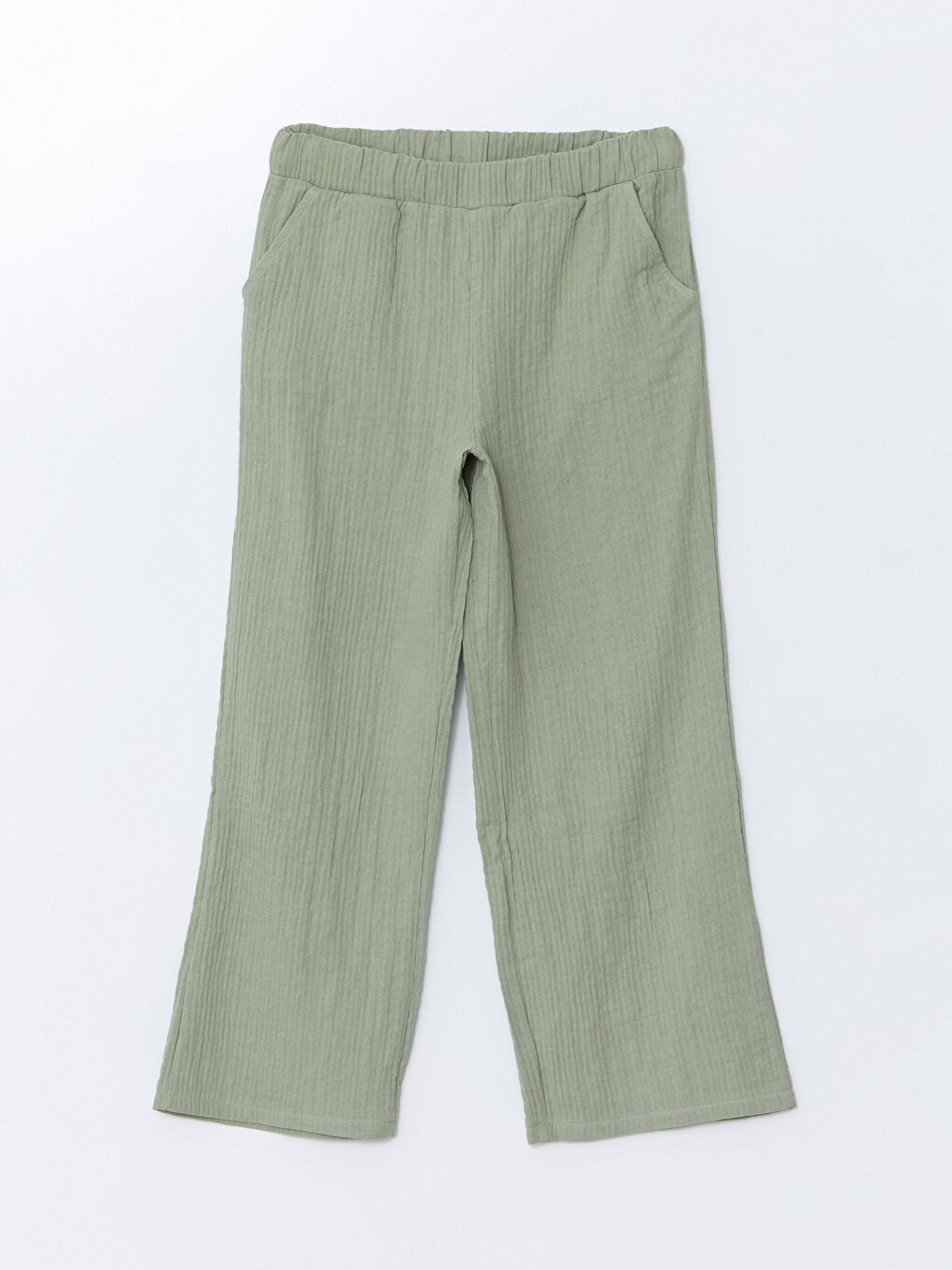 Haki Kısa Kollu Kız Çocuk Gömlek ve Pantolon-3