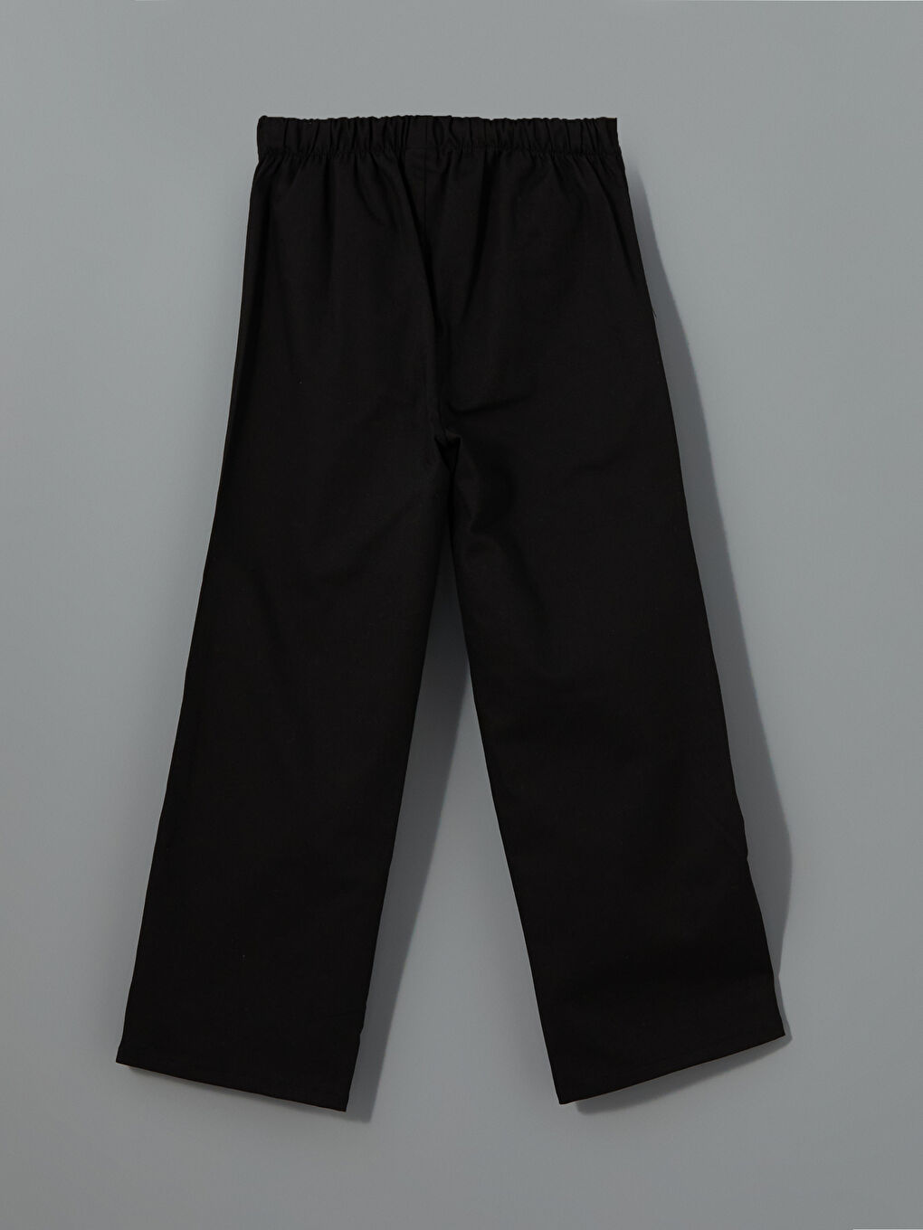 Siyah Beli Lastikli Wideleg Kız Çocuk Pantolon-2