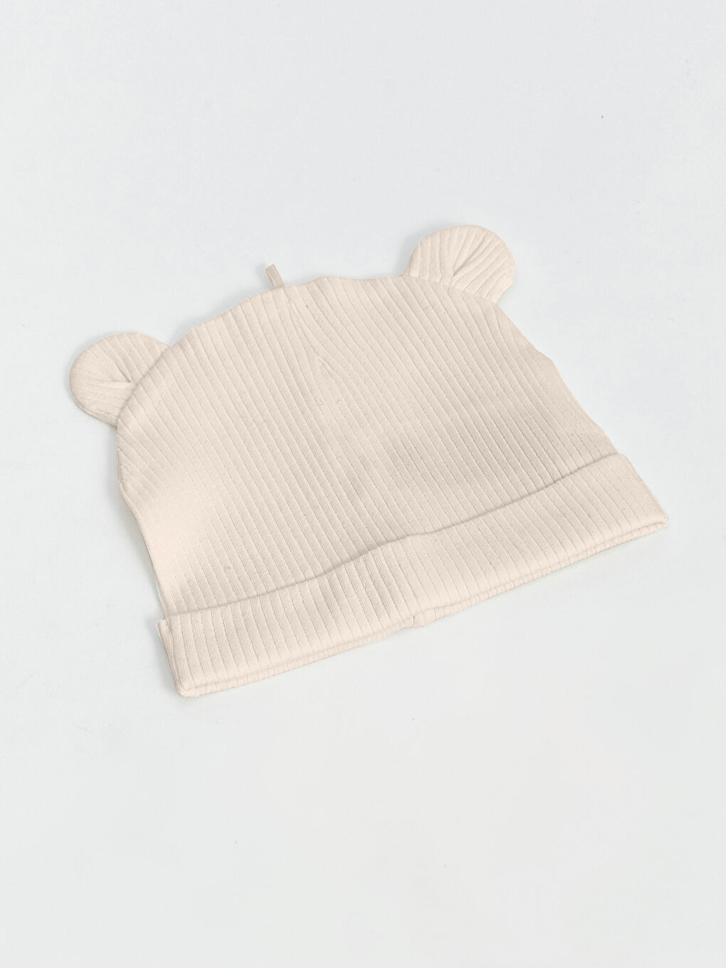 LCW baby Ekru 3D Kulak Detaylı Erkek Bebek Bere