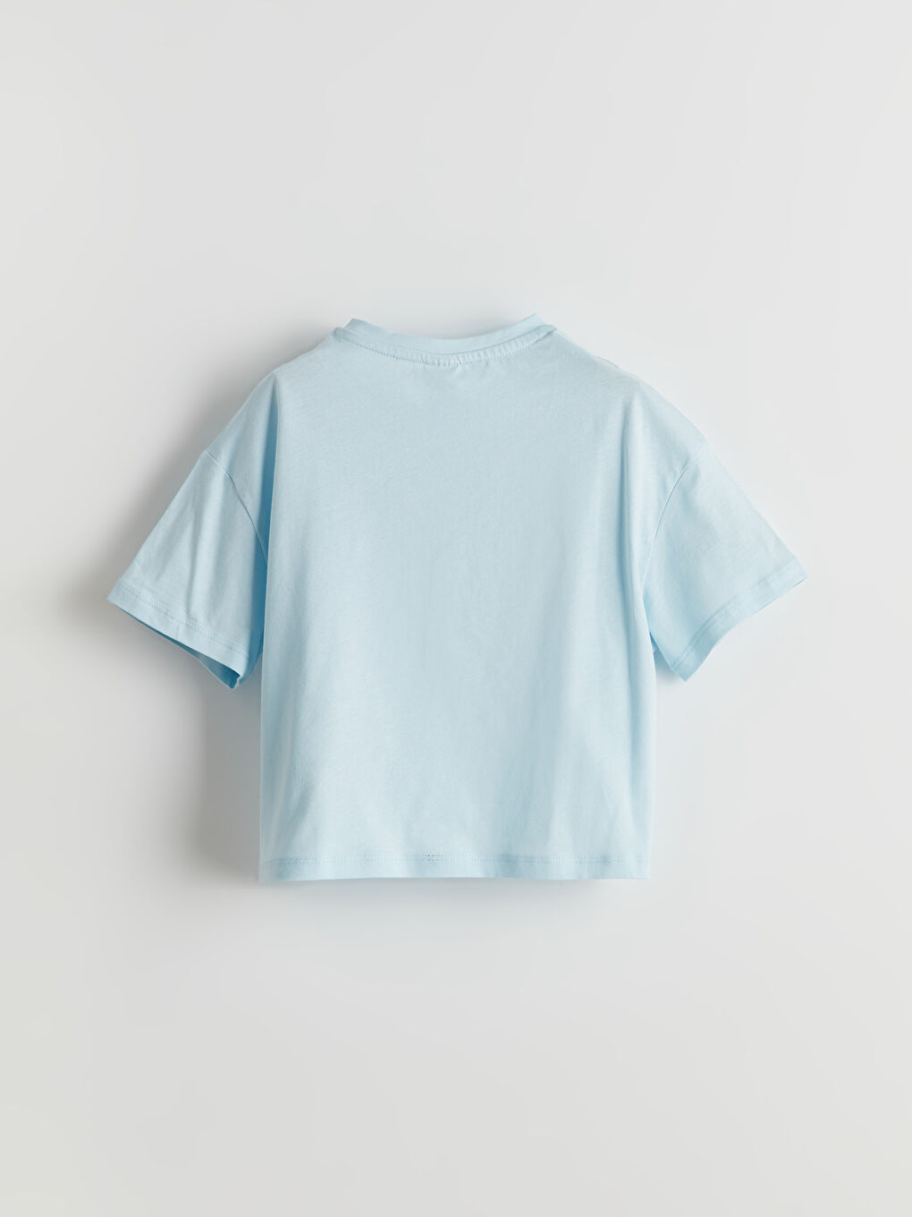 Mavi Bisiklet Yaka Miami Baskılı Kız Çocuk Crop Tişört-1